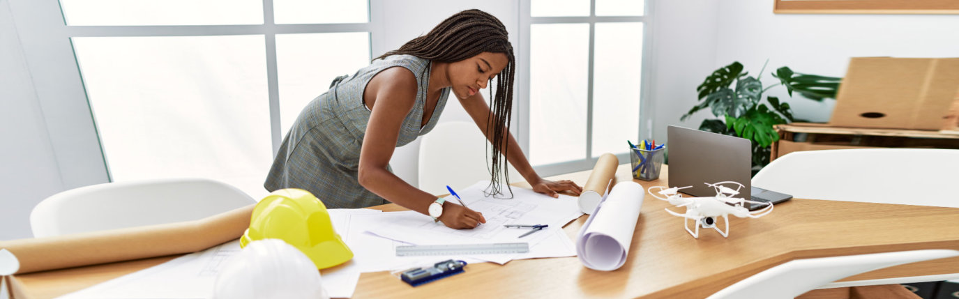 woman drafting