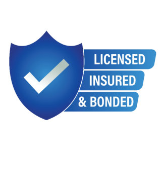 licensed, insured, and bonded shield with check