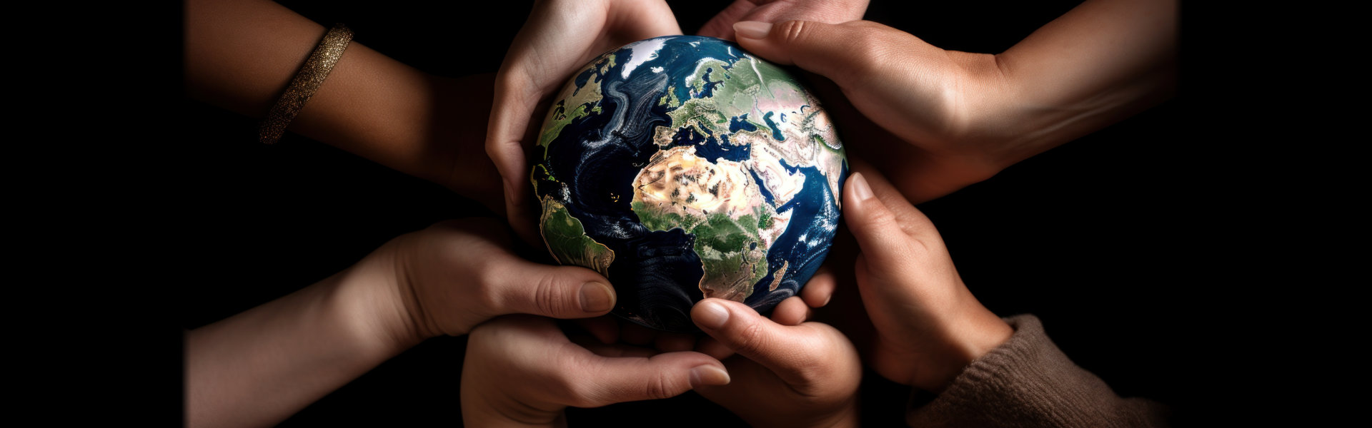 Diverse People Holding Hands Around the Globe